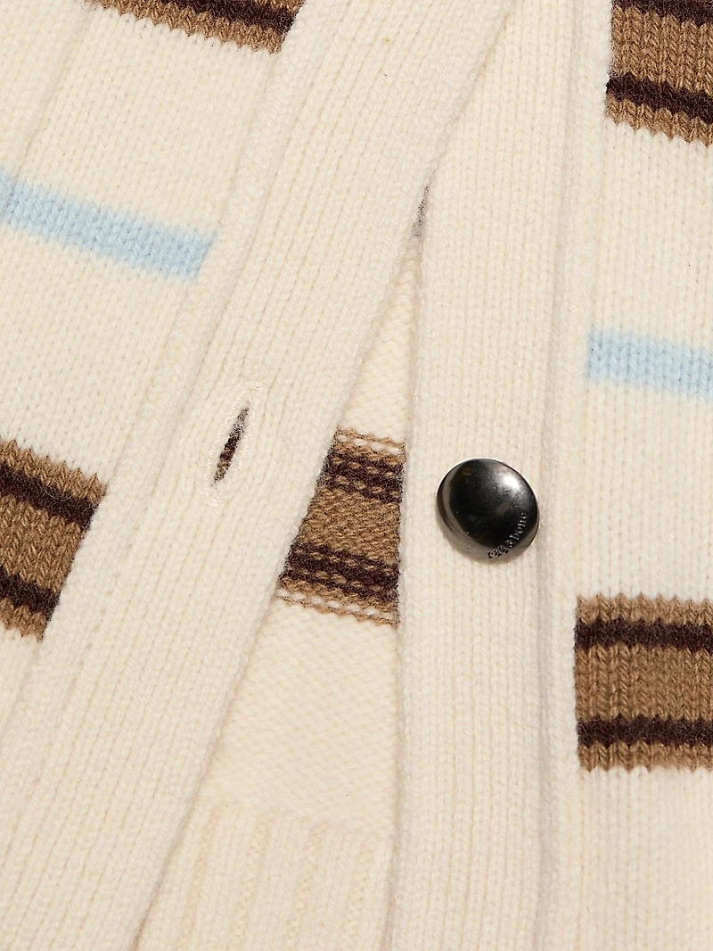 Peggy Striped Wool Oversized Cardigan