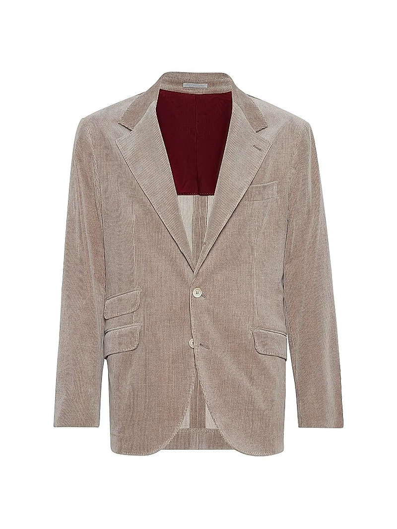Comfort Cotton and Cashmere Corduroy Deconstructed Cavallo Blazer