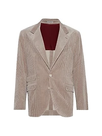 Comfort Cotton and Cashmere Corduroy Deconstructed Cavallo Blazer