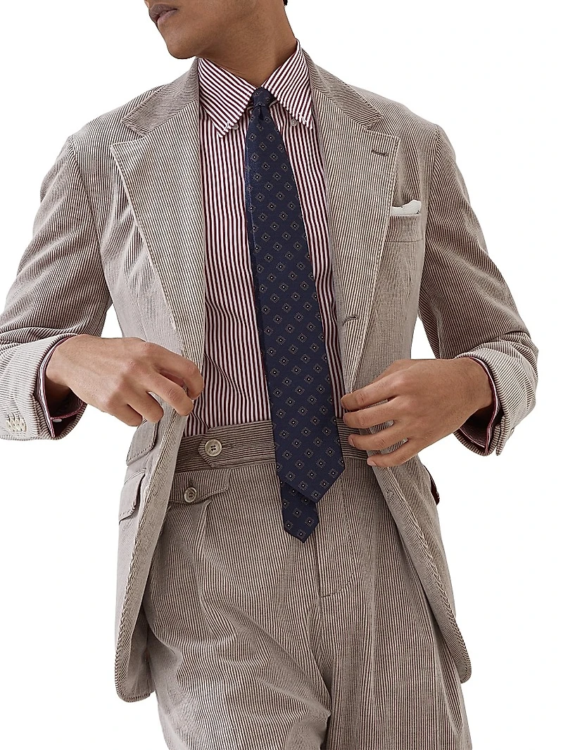 Comfort Cotton and Cashmere Corduroy Deconstructed Cavallo Blazer