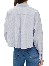 Marin Striped Cotton Crop Shirt