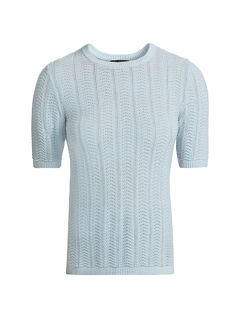 Francesca Merino Wool Short-Sleeve Sweater