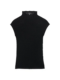 Tana Merino Wool Cap-Sleeve Sweater