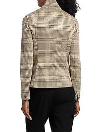 Slade Plaid Ponte Single-Breasted Blazer
