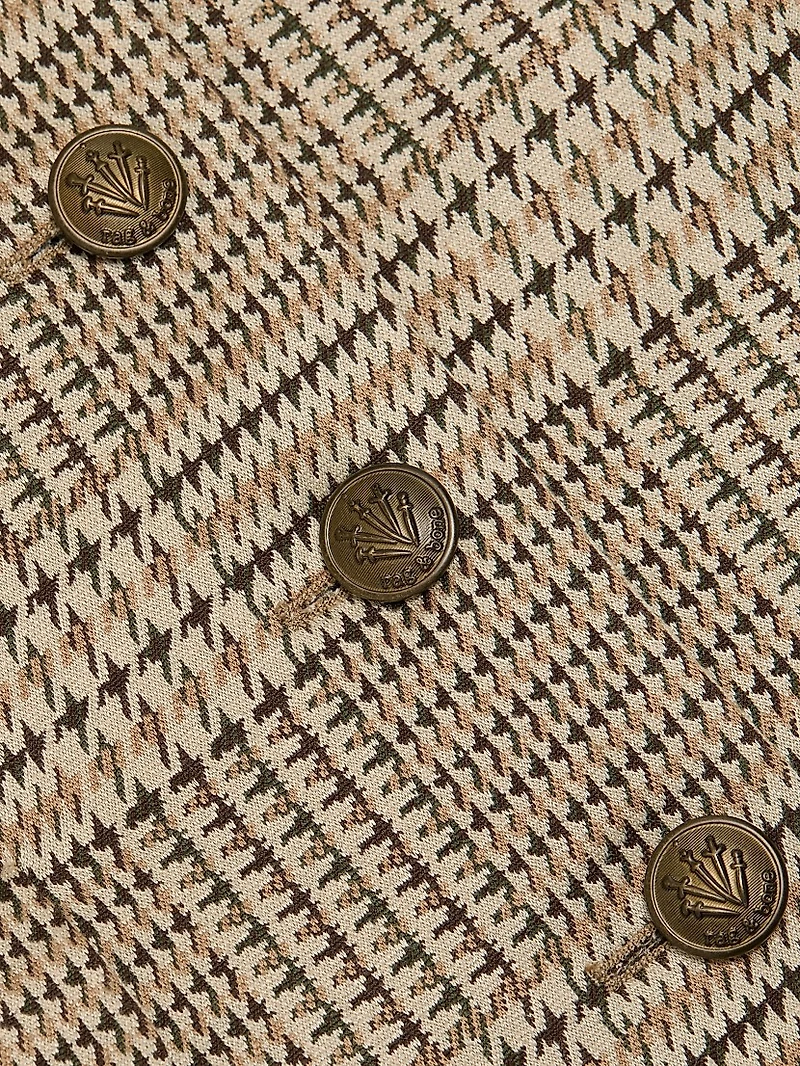 Slade Plaid Ponte Single-Breasted Blazer