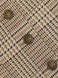Slade Plaid Ponte Single-Breasted Blazer