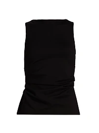 Irina Ponte Ruched Boatneck Tank Top