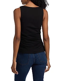 Irina Ponte Ruched Boatneck Tank Top