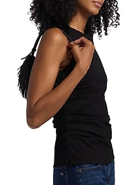 Irina Ponte Ruched Boatneck Tank Top