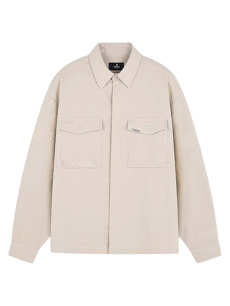 Textured Cotton Overshirt