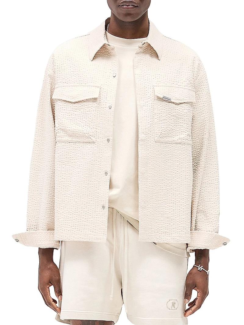 Textured Cotton Overshirt