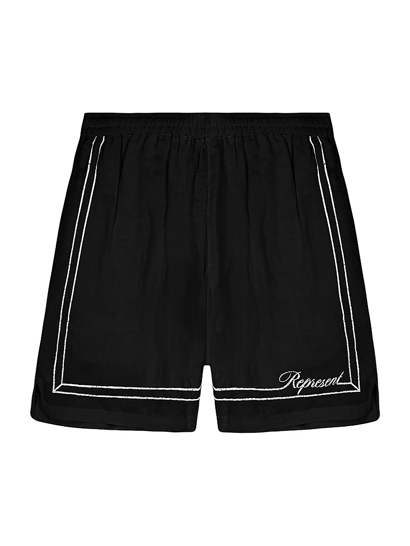 Logo Border Shorts