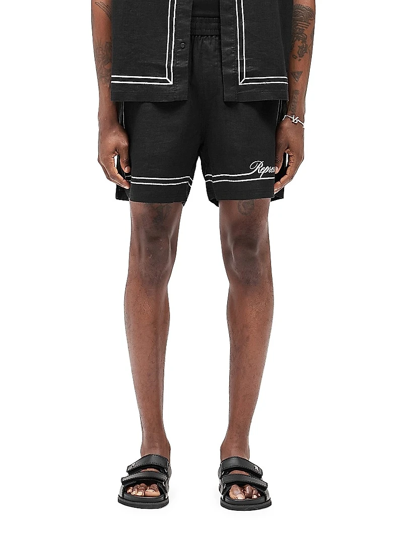 Logo Border Shorts