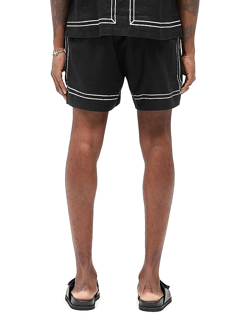 Logo Border Shorts