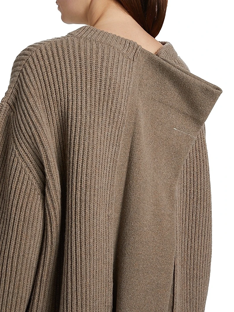 Crewneck Wool-Blend Mini-Sweaterdress