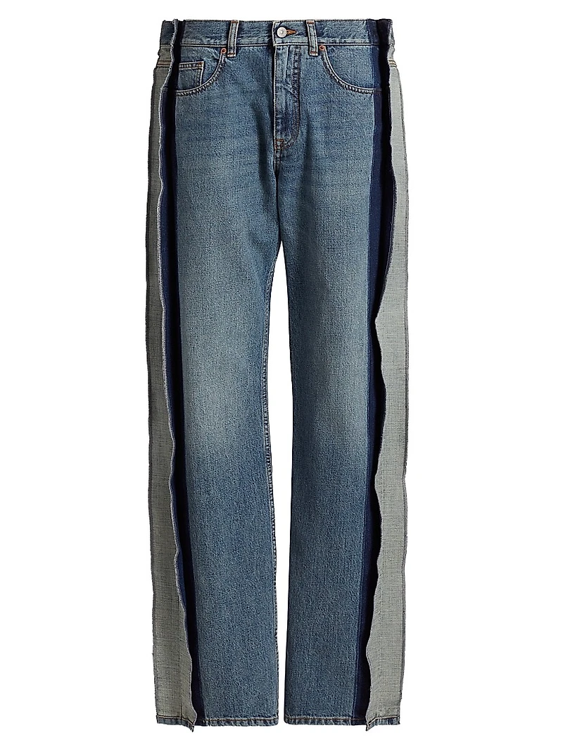Straight-Leg Paneled Jeans