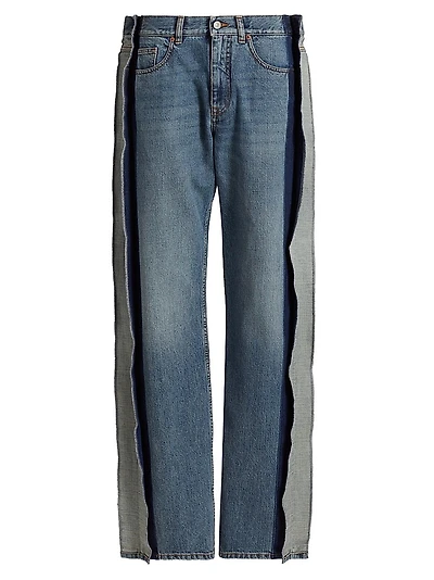 Straight-Leg Paneled Jeans