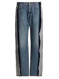Straight-Leg Paneled Jeans