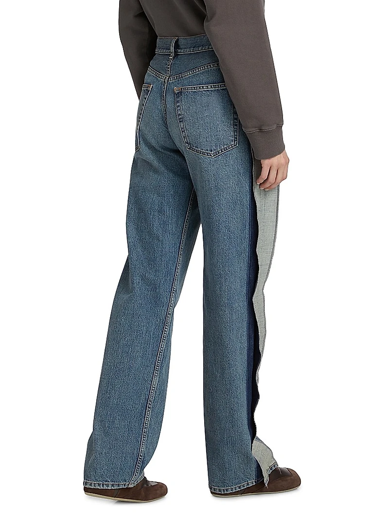 Straight-Leg Paneled Jeans