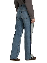 Straight-Leg Paneled Jeans