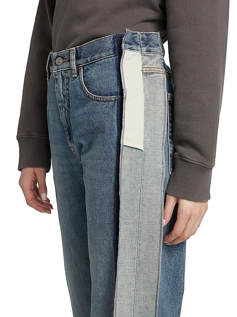 Straight-Leg Paneled Jeans