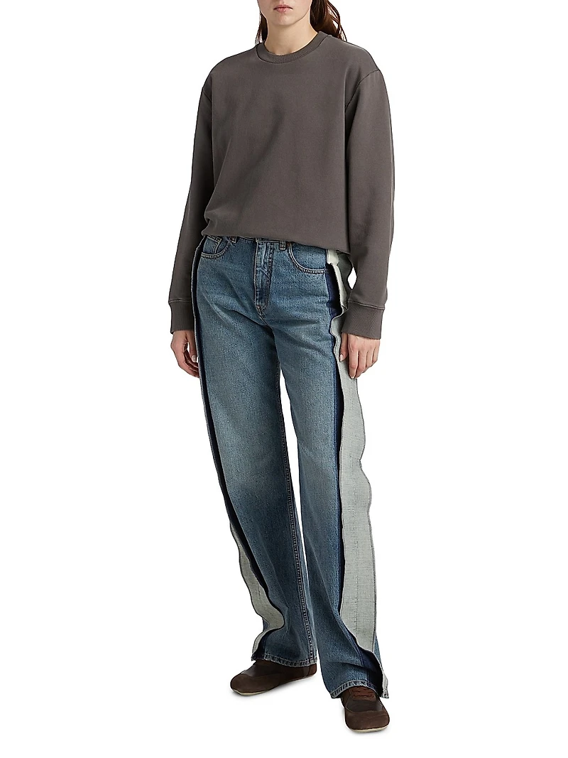 Straight-Leg Paneled Jeans