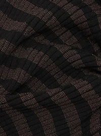 Striped Pencil Midi-Skirt