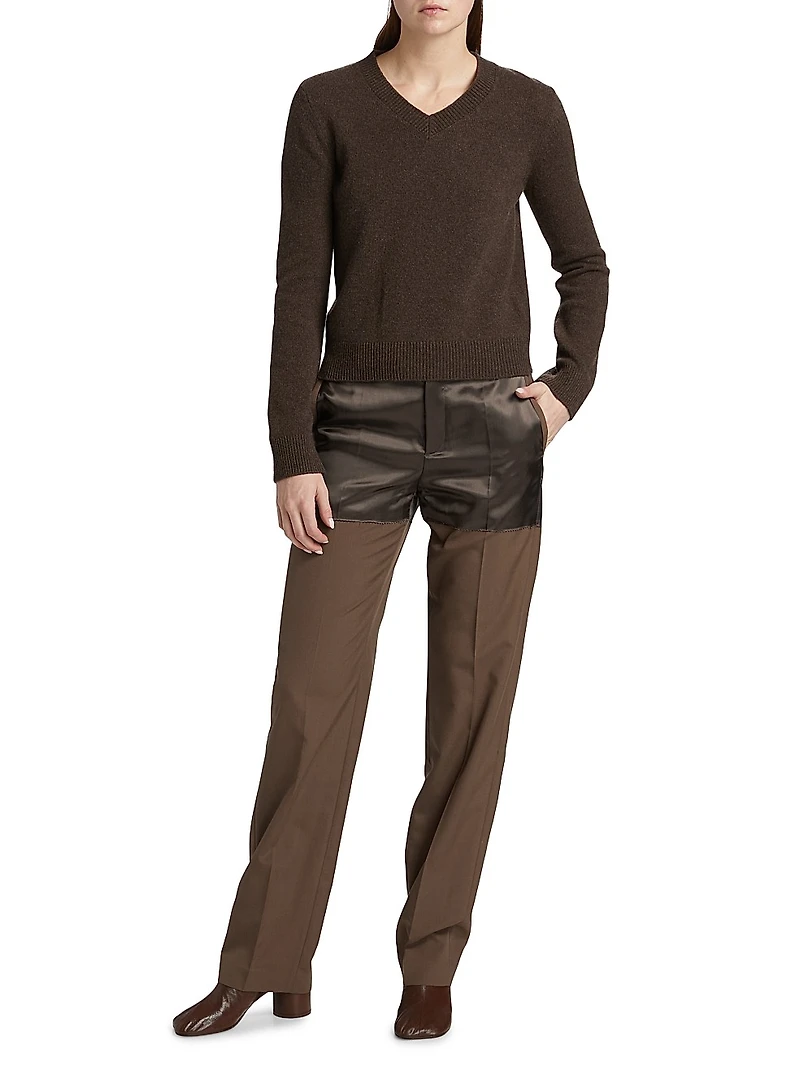 V-Neck Wool-Blend Sweater
