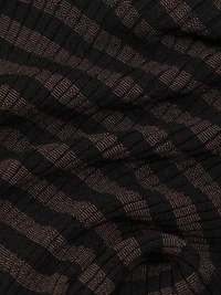 Striped Mock-Turtleneck Sweater