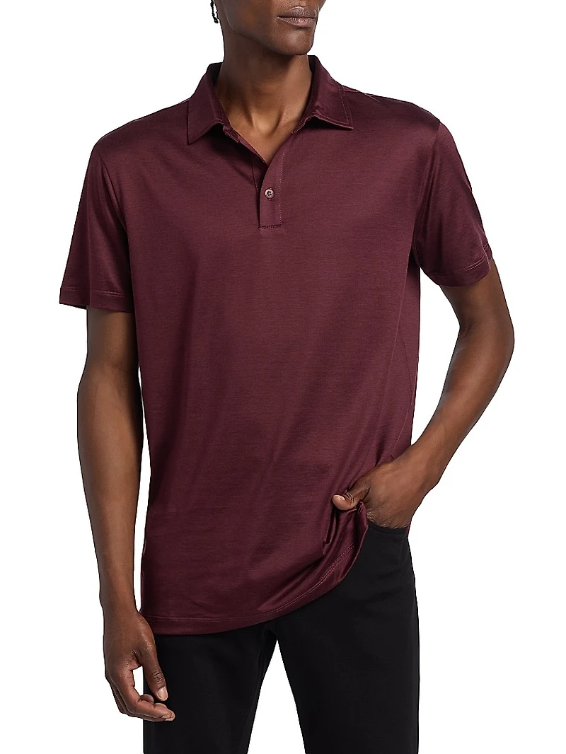 Solid Jersey Polo Shirt