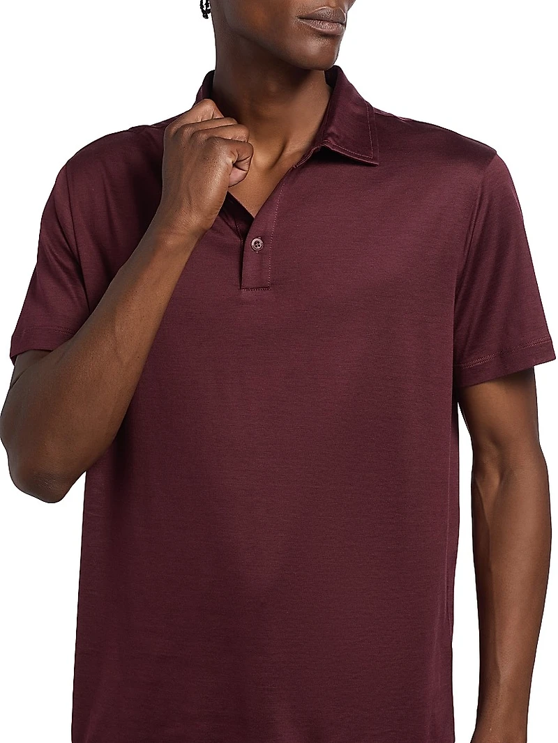 Solid Jersey Polo Shirt