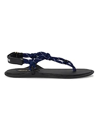 Riviere Cord and Leather Sandals