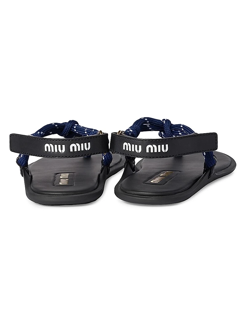 Riviere Cord and Leather Sandals
