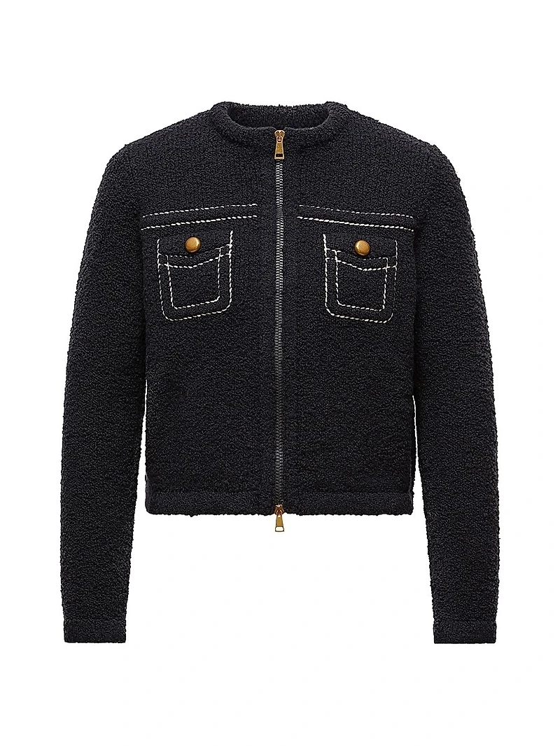 Down-Filled Cardigan Wool & Cotton