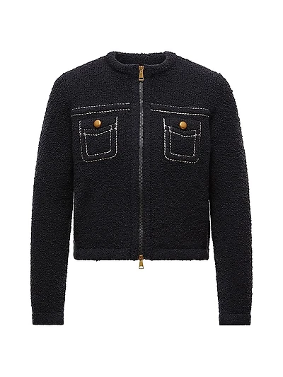 Down-Filled Cardigan Wool & Cotton