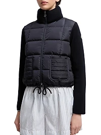 Down-Filled Cardigan Wool