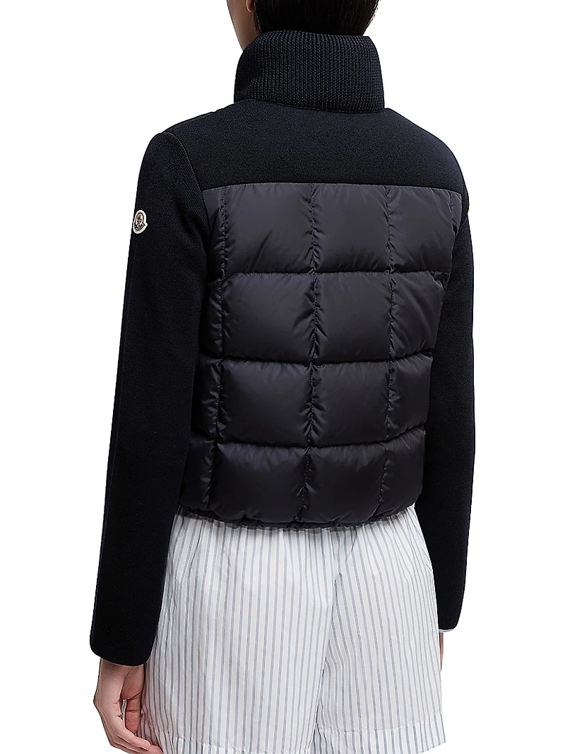 Down-Filled Cardigan Wool