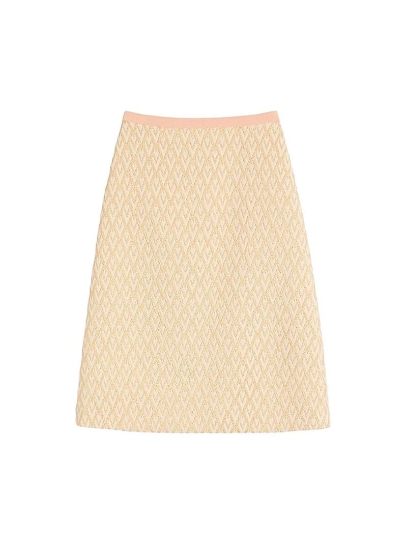 Lurex Jacquard Skirt