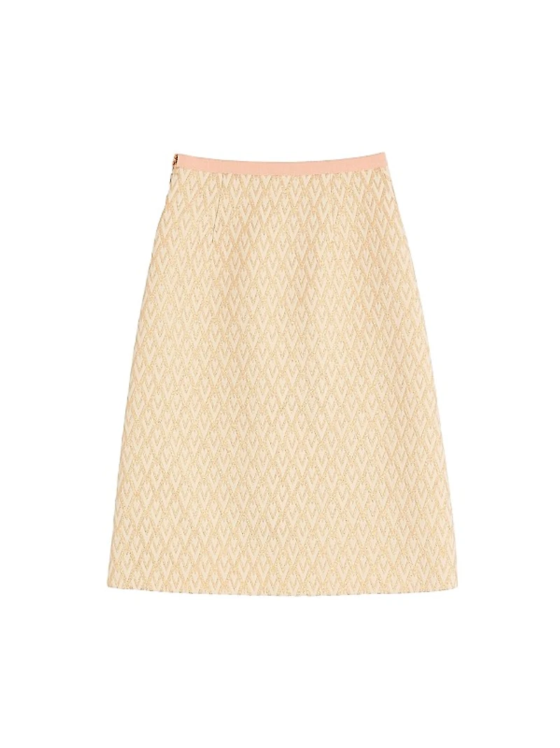 Lurex Jacquard Skirt