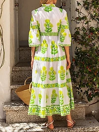 Lime Botanics Gemma Dress