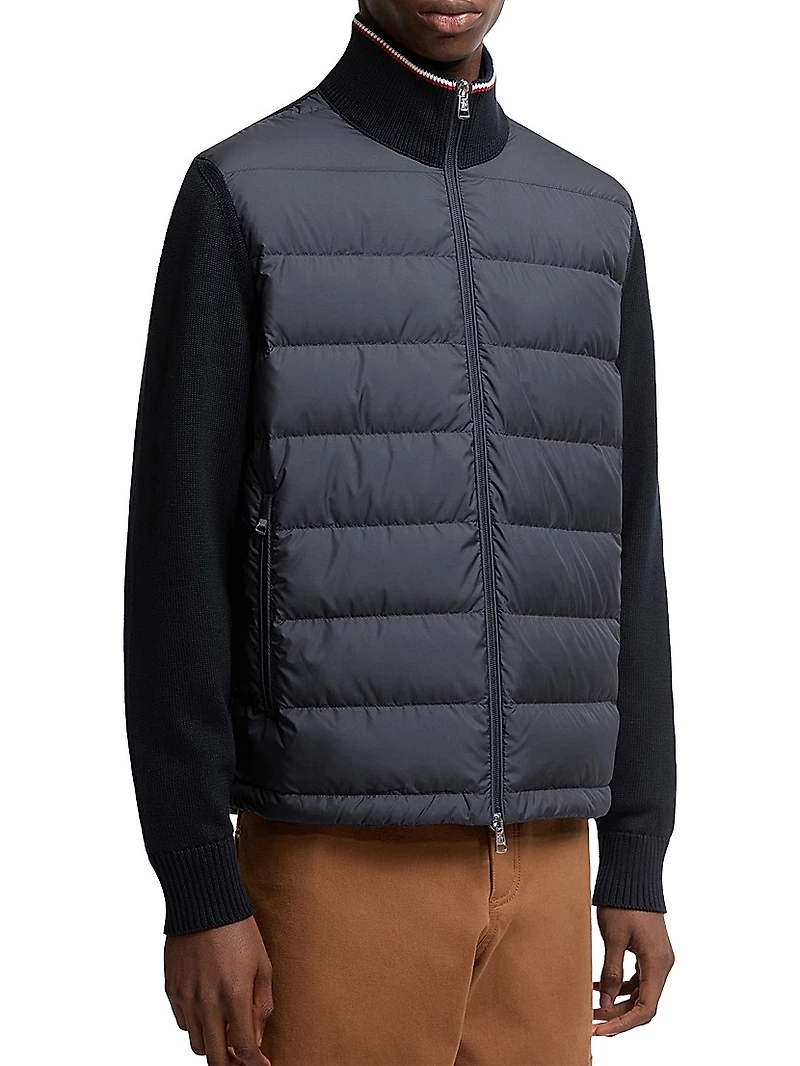 Down-Filled Cardigan Cotton