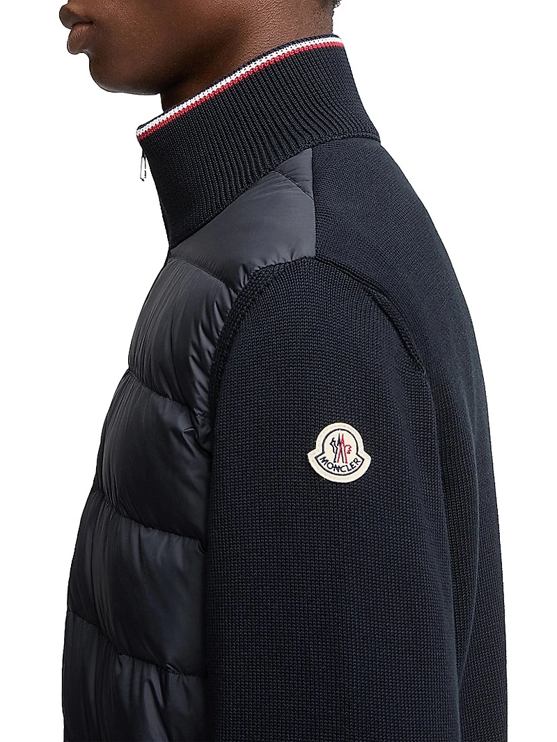 Down-Filled Cardigan Cotton