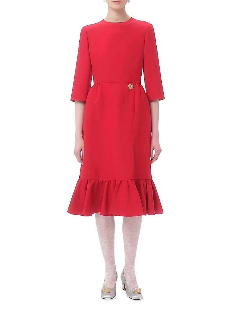 Crepe Couture Midi Dress