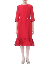 Crepe Couture Midi Dress