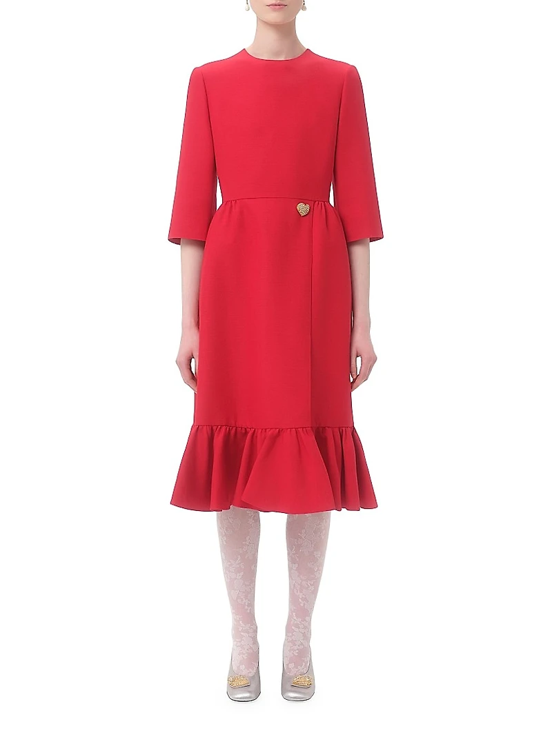 Crepe Couture Midi Dress