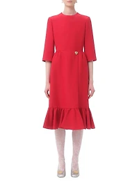 Crepe Couture Midi Dress
