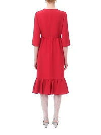 Crepe Couture Midi Dress