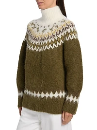 Beth Fair Isle-Inspired Alpaca-Blend Turtleneck Sweater