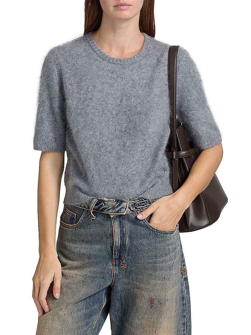 Jada Brushed Cashmere Crop Sweater