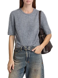 Jada Brushed Cashmere Crop Sweater